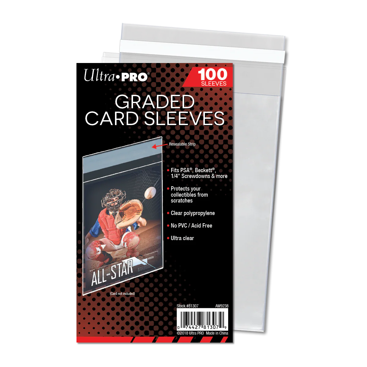 Graded Card Resealable Sleeves (100ct)