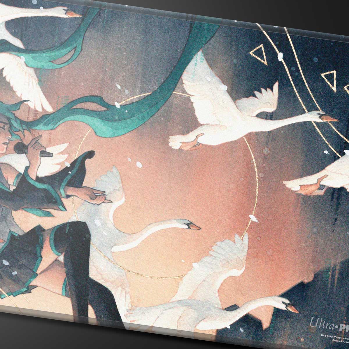 Hatsune Miku - Secret Lair - Stitched Edge Playmat for Magic: The Gathering - (Winter) Swan Song - Image 2
