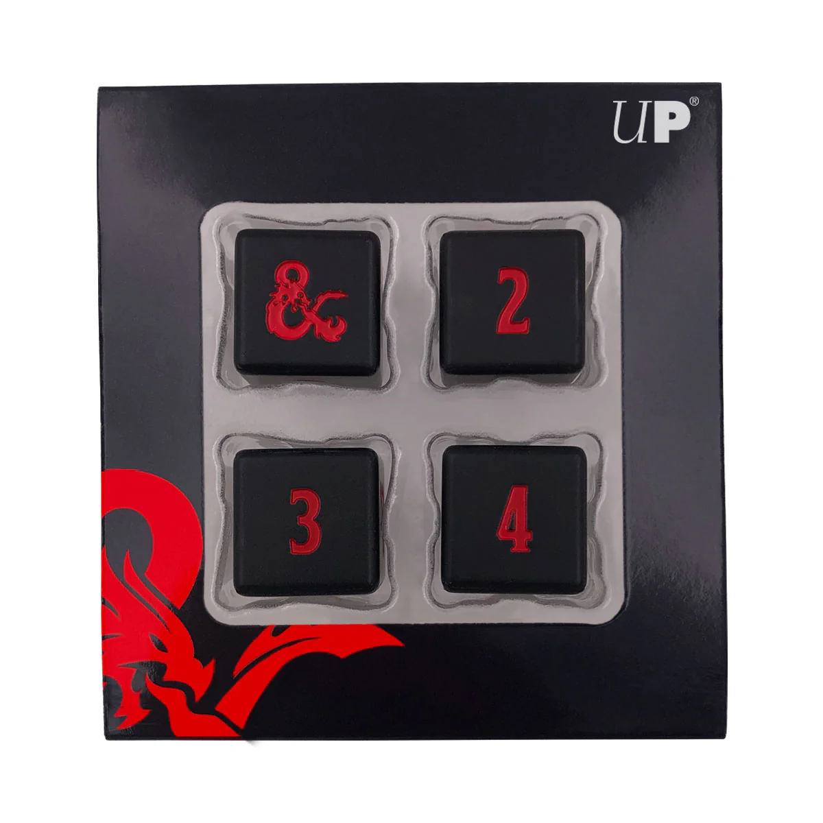 HEAVY METAL® Black and Red D6 Dice Set (4ct) for Dungeons & Dragons