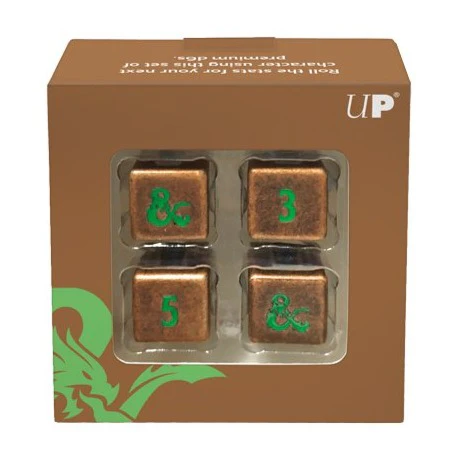 Heavy Metal Feywild Copper and Green D6 Dice Set (4ct) for Dungeons & Dragons - Image 2
