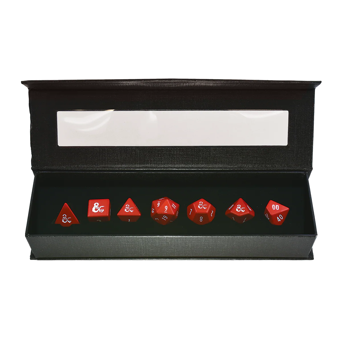 HEAVY METAL® Red and White RPG Dice Set (7ct) for Dungeons & Dragons