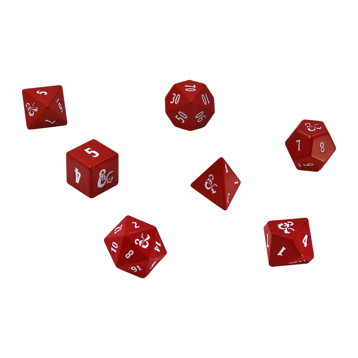 HEAVY METAL® Red and White RPG Dice Set (7ct) for Dungeons & Dragons - Image 2