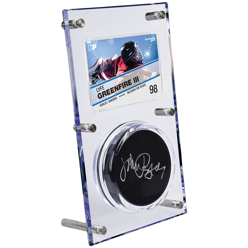 Hockey Puck & Card (35PT) Clear Flip Display Case - Image 2