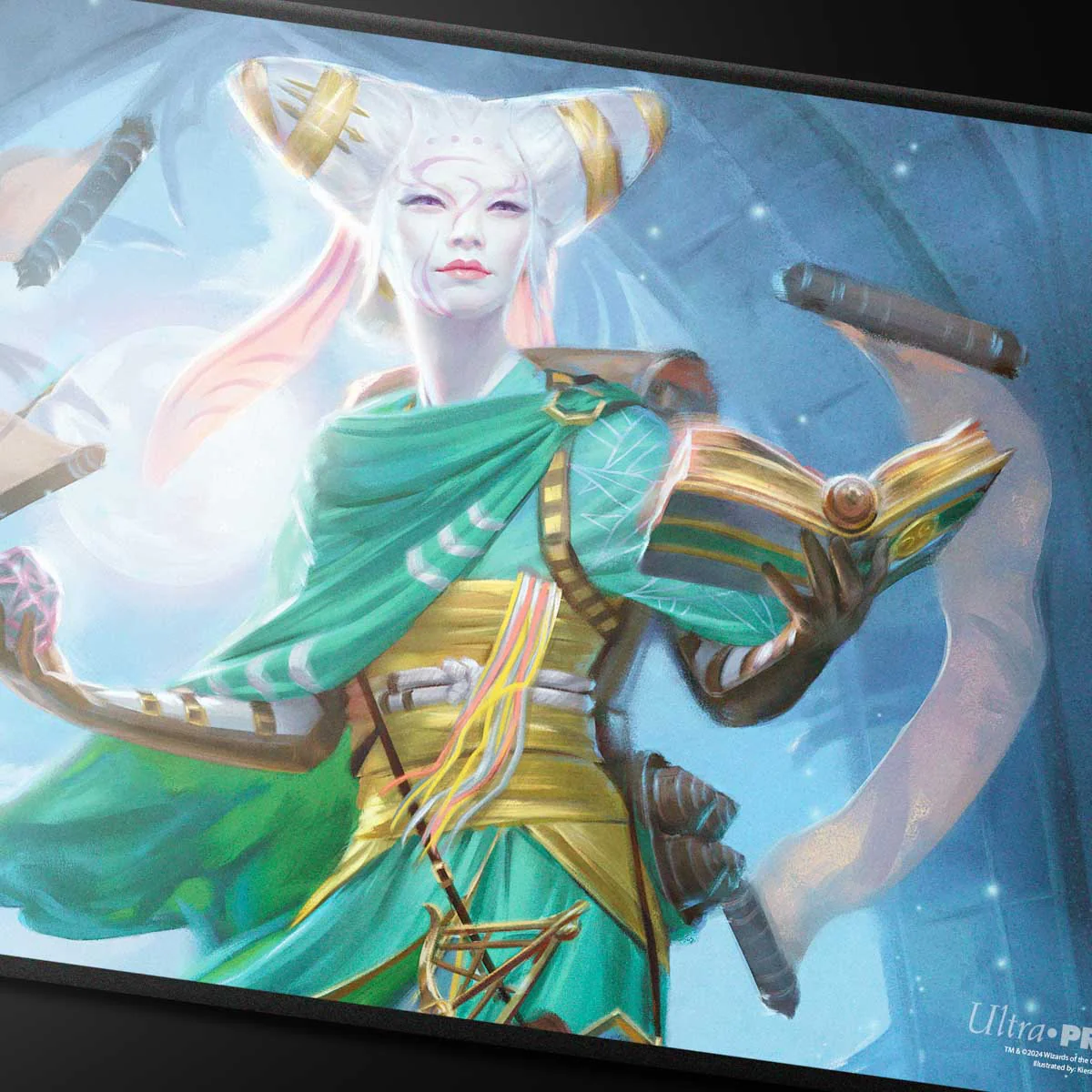 Innistrad Remastered Tamiyo, Field Researcher Black Stitched Playmat for Magic: The Gathering - Image 2