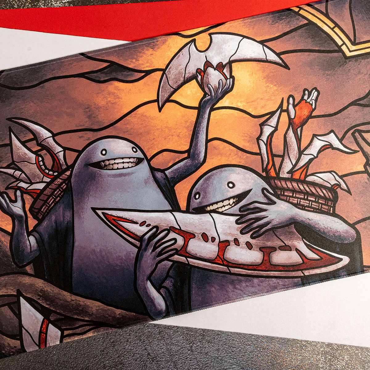 March of the Machine Aftermath Urborg Scavengers White Stitched Standard Gaming Playmat for Magic: The Gathering - Image 2