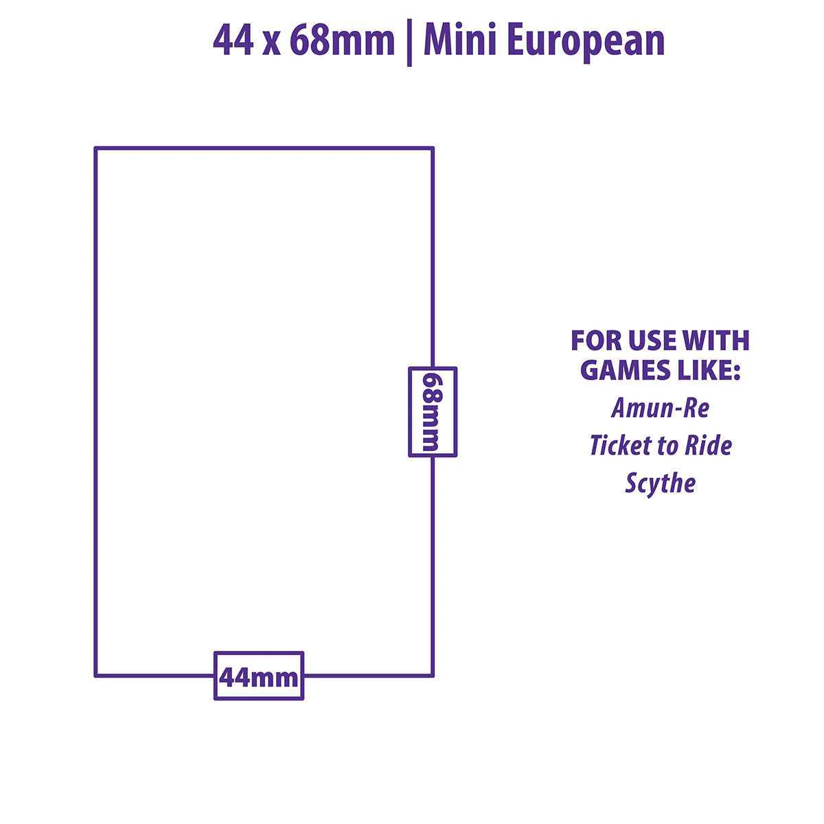 Mini European Board Game Sleeves (50ct) for 44 mm x 68 mm Cards - Image 2