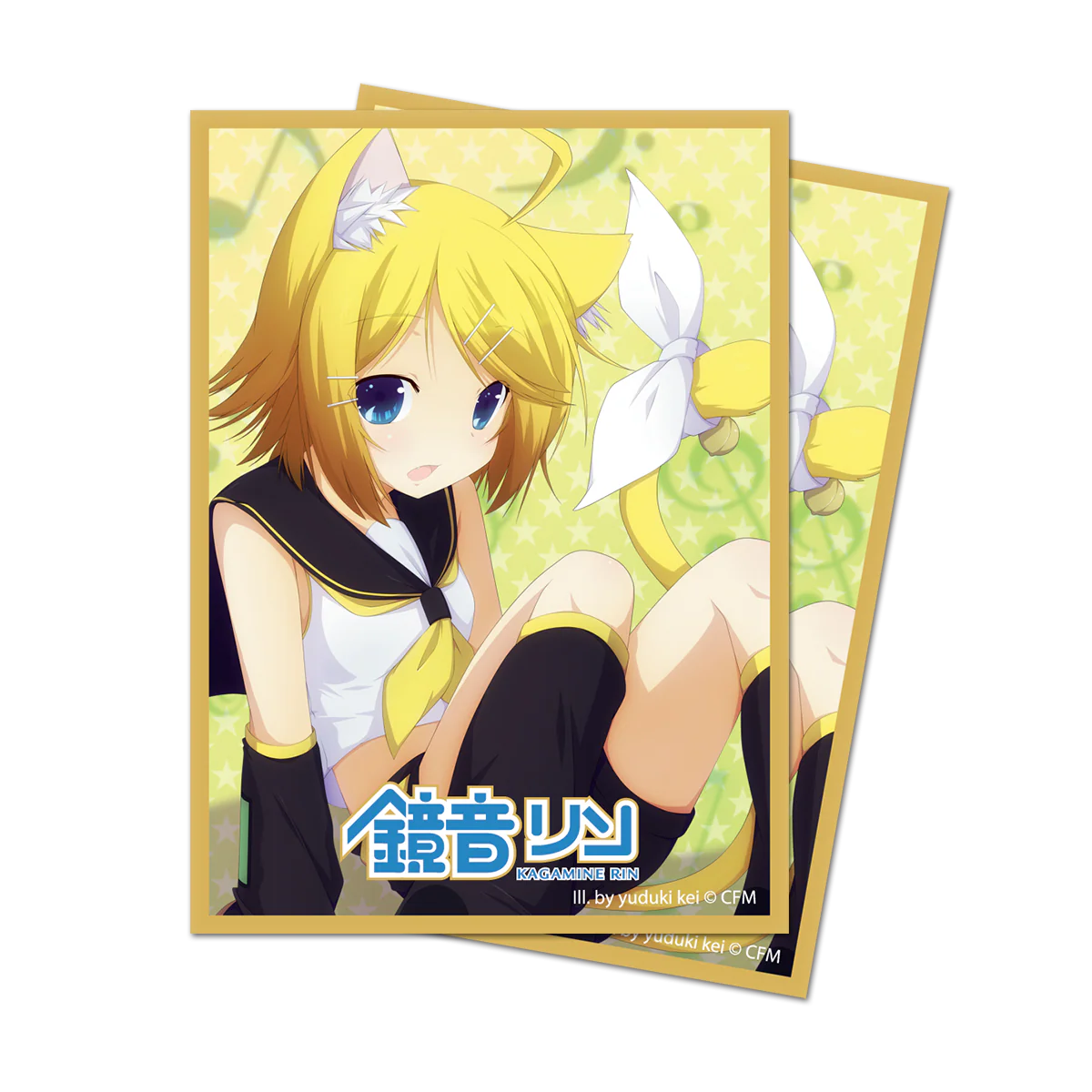 Nekomimi Kagamine Rin Standard DECK PROTECTOR® Sleeves (50ct) for Hatsune Miku