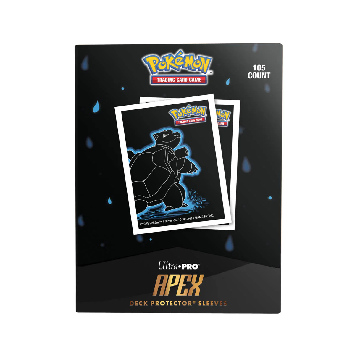 Neon Kanto 105ct APEX DECK PROTECTOR® Sleeves Blastoise for Pokémon - Image 3