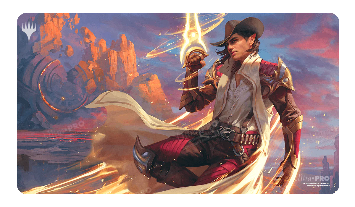 Outlaws of Thunder Junction Kellan, the Kid Key Art Standard Gaming Playmat for Magic: The Gathering
