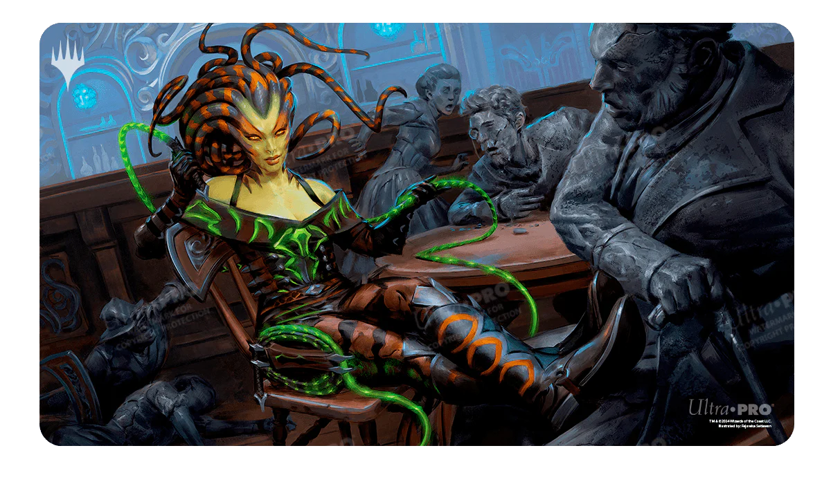 Outlaws of Thunder Junction Vraska, the Silencer Key Art Standard Gaming Playmat for Magic: The Gathering