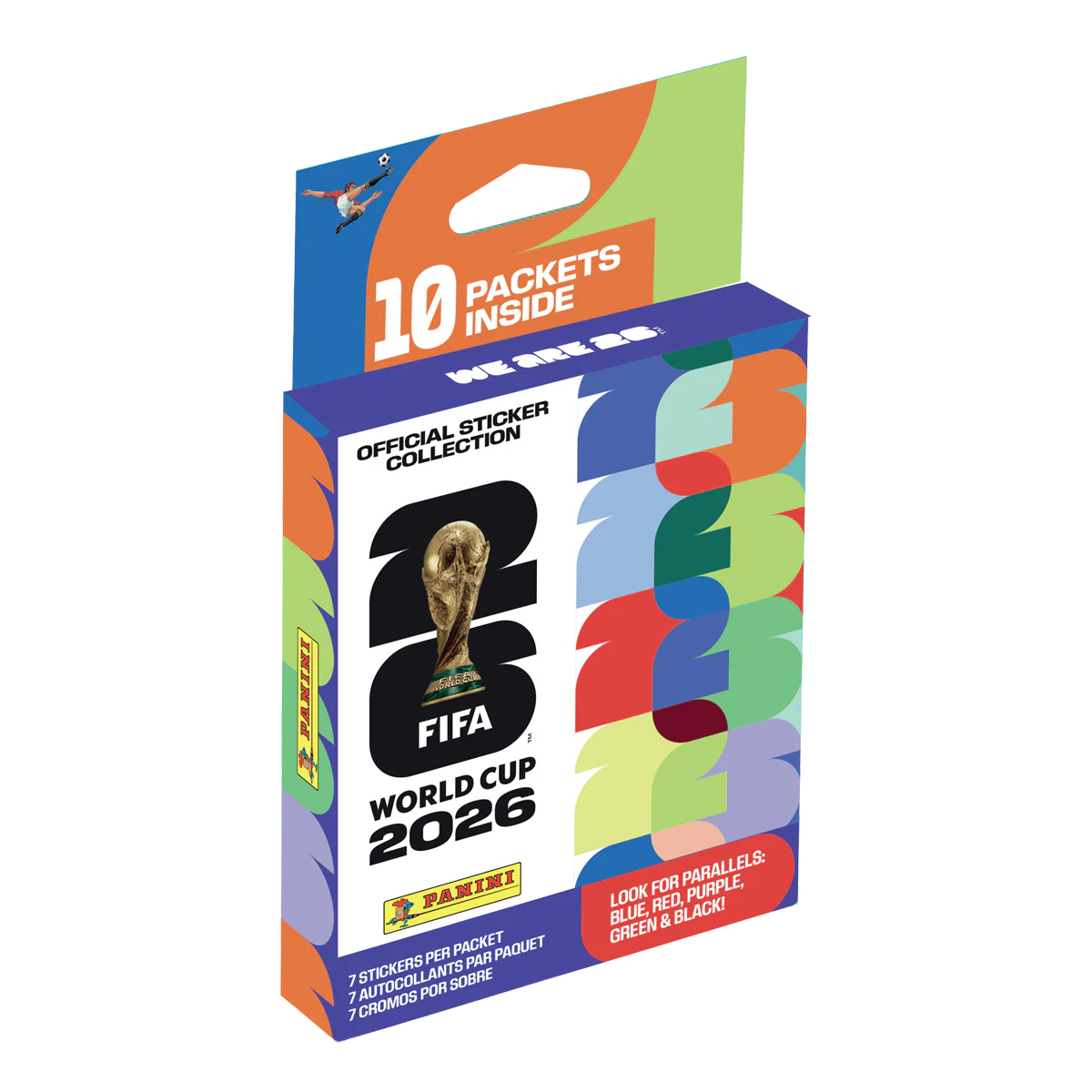 Panini 2026 FIFA World Cup Soccer 10ct Sticker Pack Hanger Box