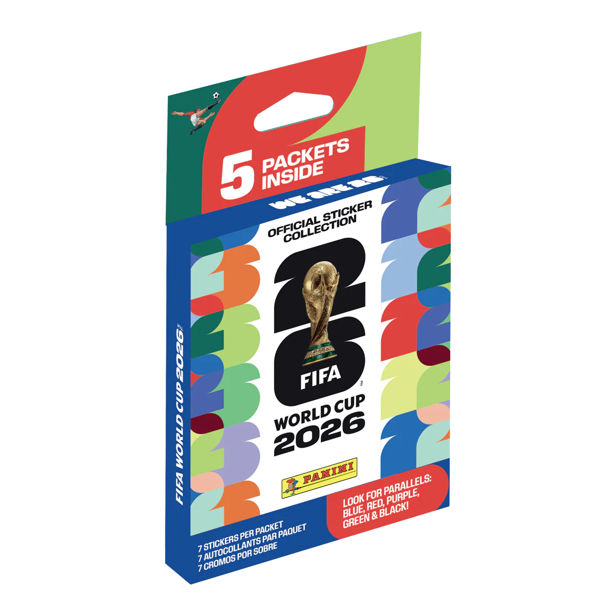 Panini 2026 FIFA World Cup Soccer 5ct Sticker Pack Hanger Box