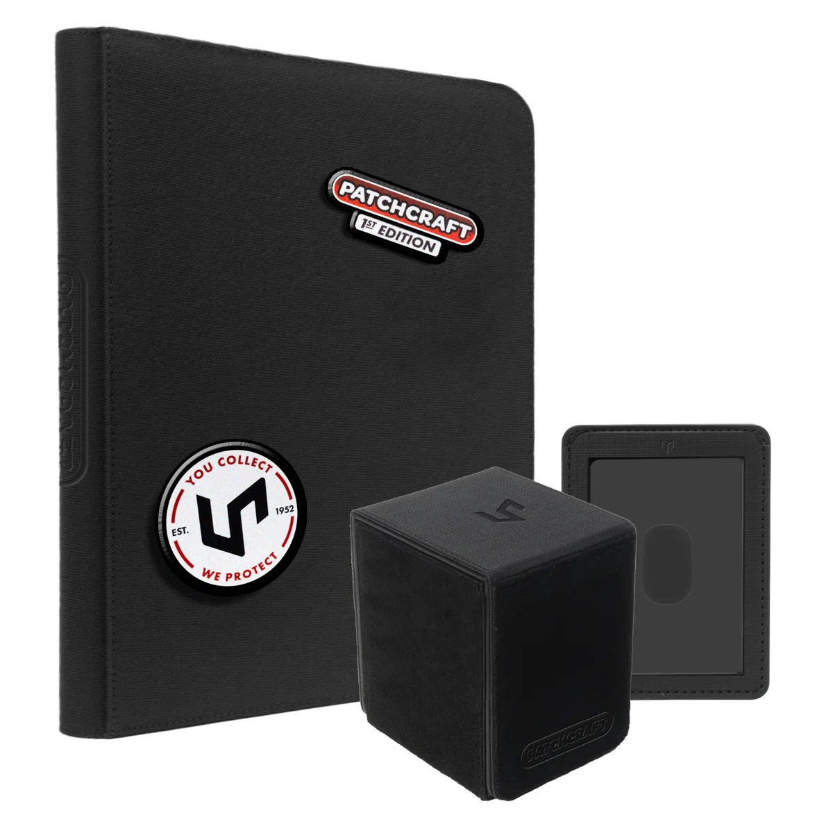 PATCHCRAFT™ Zippered 9-Pocket PRO-BINDER® & ALCOVE® Flip DECK BOX® Black Bundle