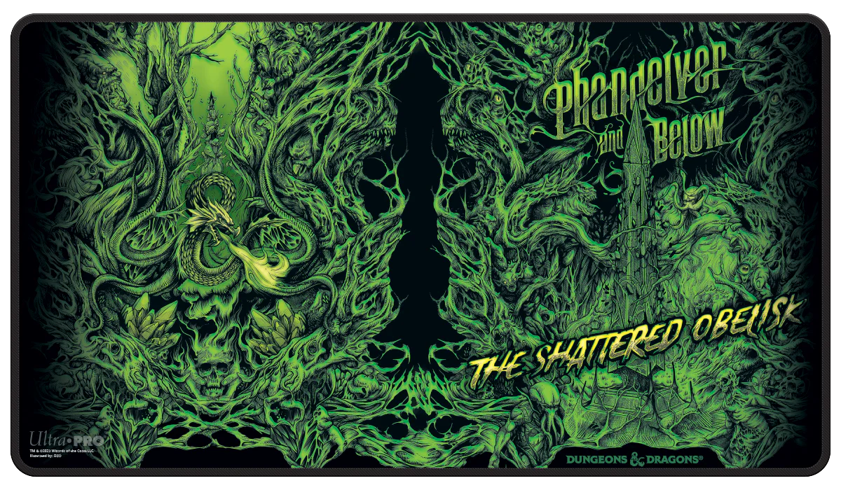 Phandelver and Below: The Shattered Obelisk Black Stitched Standard Gaming Playmat for Dungeons & Dragons