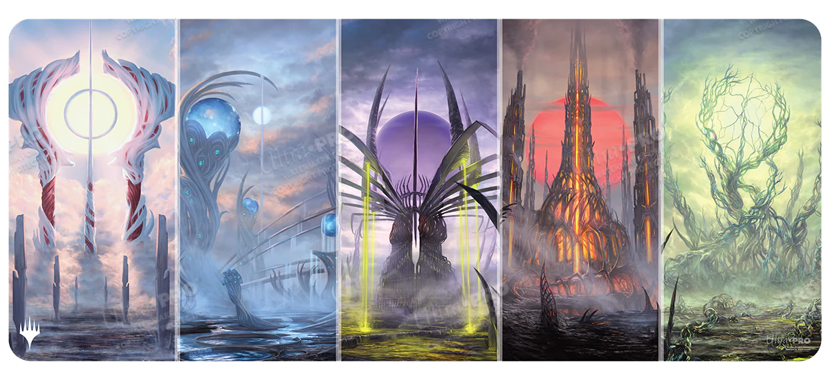 Phyrexia All Will Be One Phyrexian Basic Land Tableaux Table Playmat for Magic: The Gathering