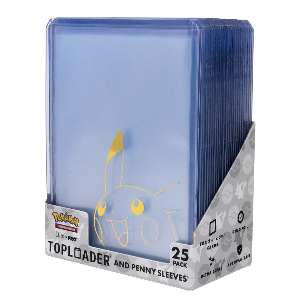Pikachu TOPLOADER® and PENNY SLEEVES® Combo Pack for the Pokémon Trading Card Game (25 PACK)