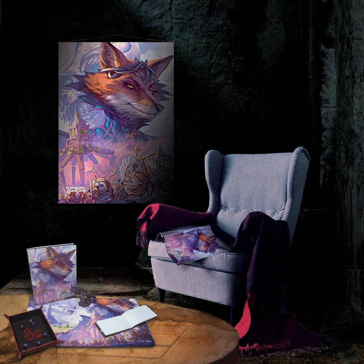 Planescape: Adventures in the Multiverse for Dungeons & Dragons Wall Scroll - Turn of Fortune’s Wheel Standard Cover Artwork v1 - Image 2
