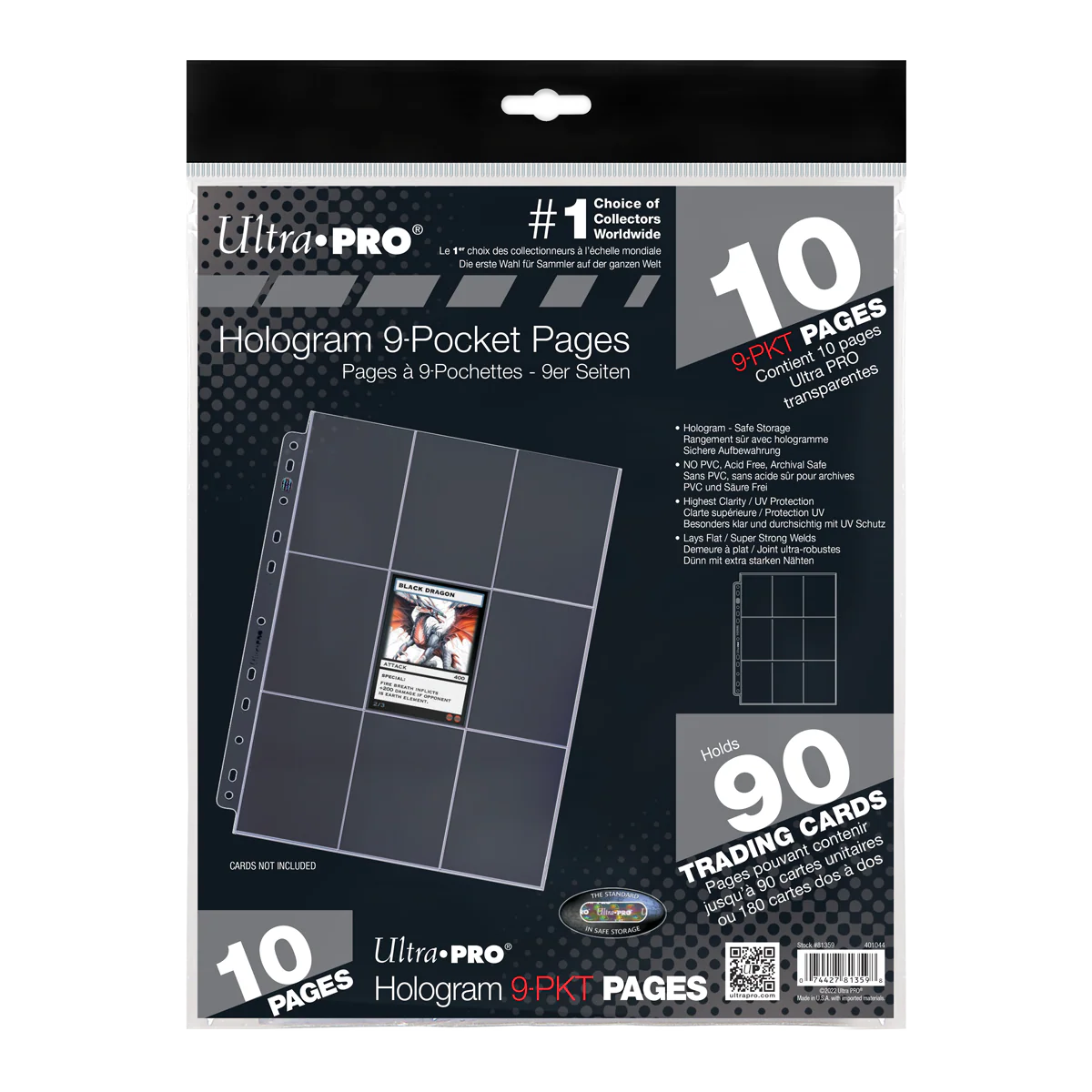 Platinum Series 9-Pocket 11-Hole Punch Pages (10ct) for Standard Size Cards - Image 2