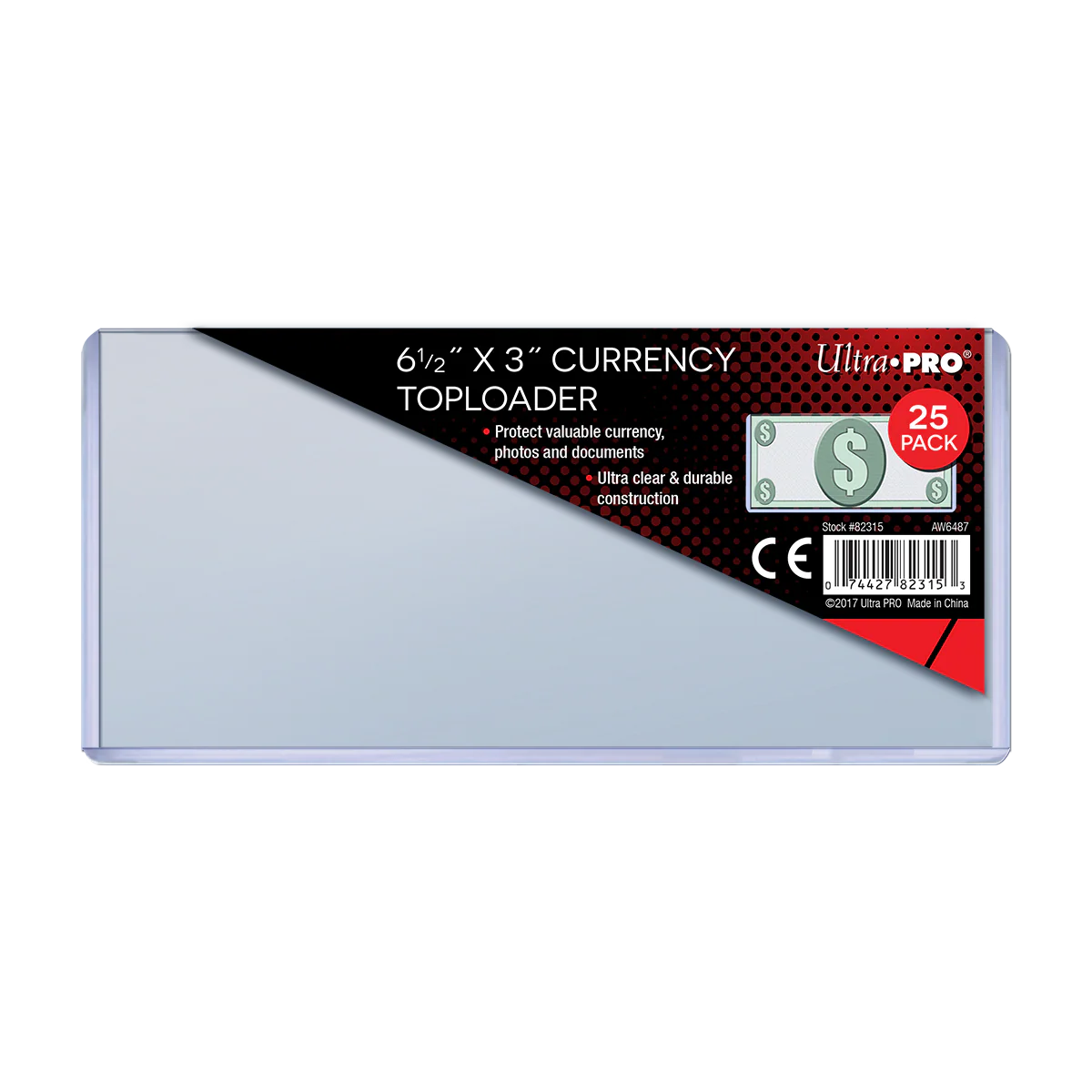 Regular Currency TOPLOADER® Sleeves (25ct) for 6-1/2" x 3" Bills