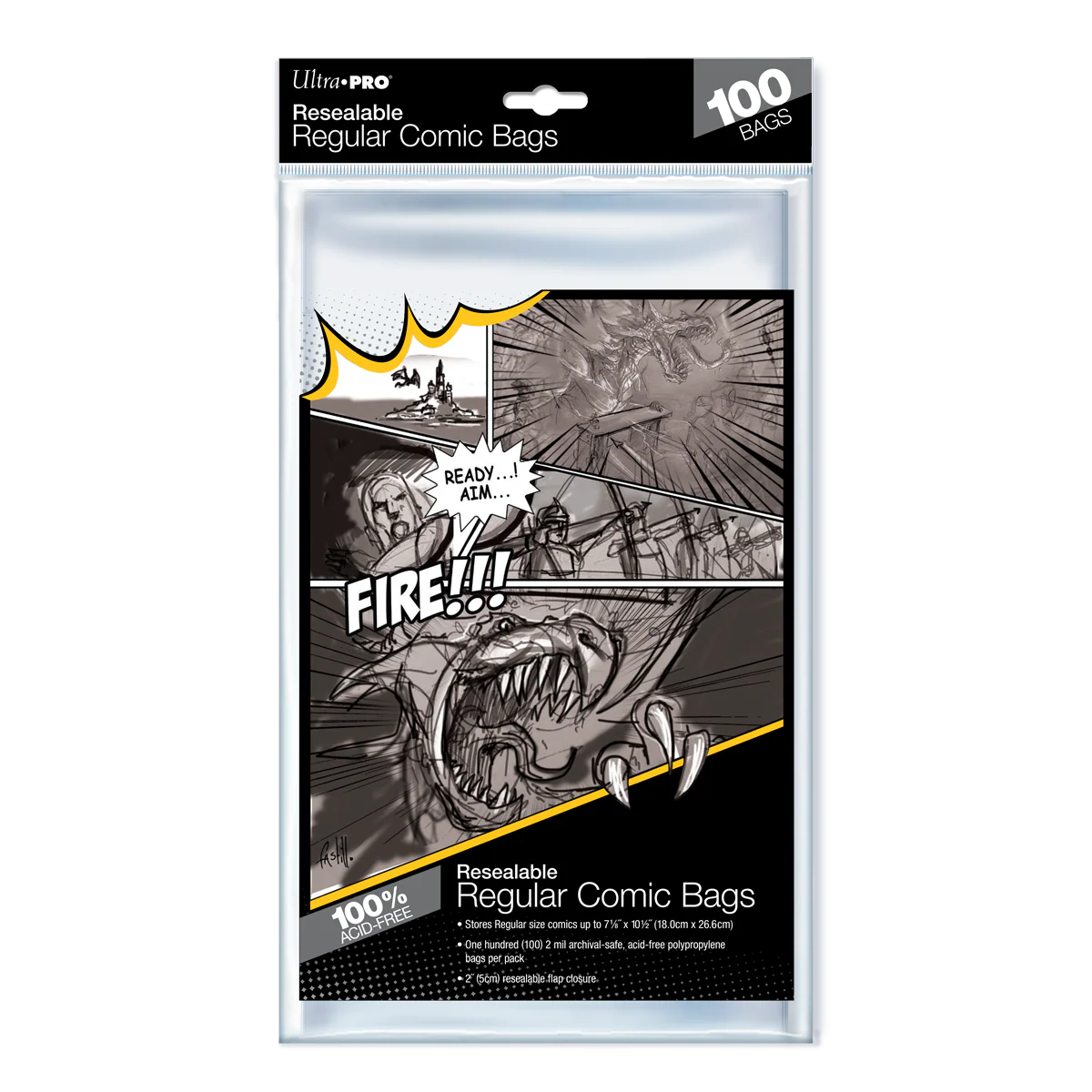 Regular Size Resealable Comic Bags (100ct)
