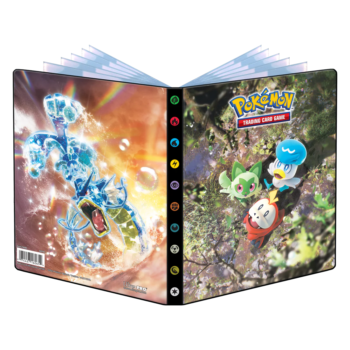 Scarlet and Violet Fuecoco, Sprigatito, Quaxly and Gyarados 4-Pocket Portfolio for Pokémon