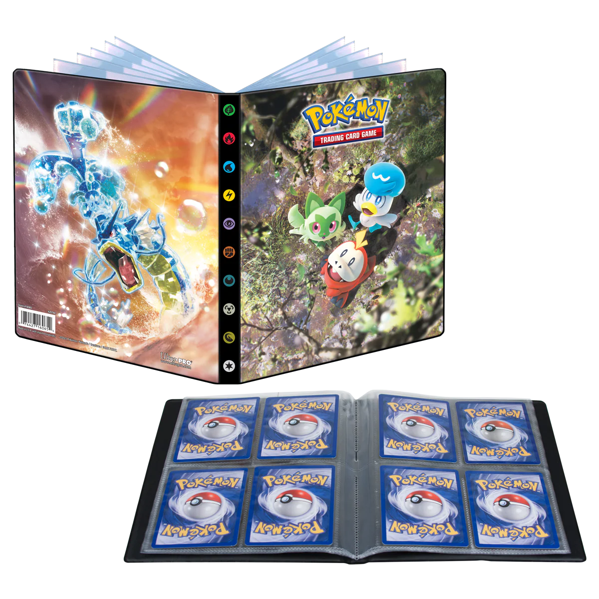 Scarlet and Violet Fuecoco, Sprigatito, Quaxly and Gyarados 4-Pocket Portfolio for Pokémon - Image 2
