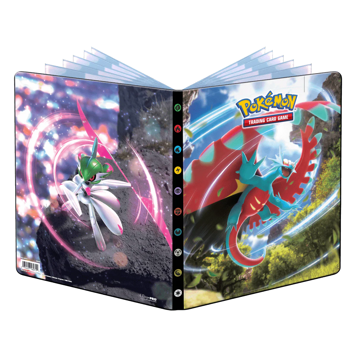 Scarlet and Violet Roaring Moon and Iron Valiant 9-Pocket Portfolio for Pokémon