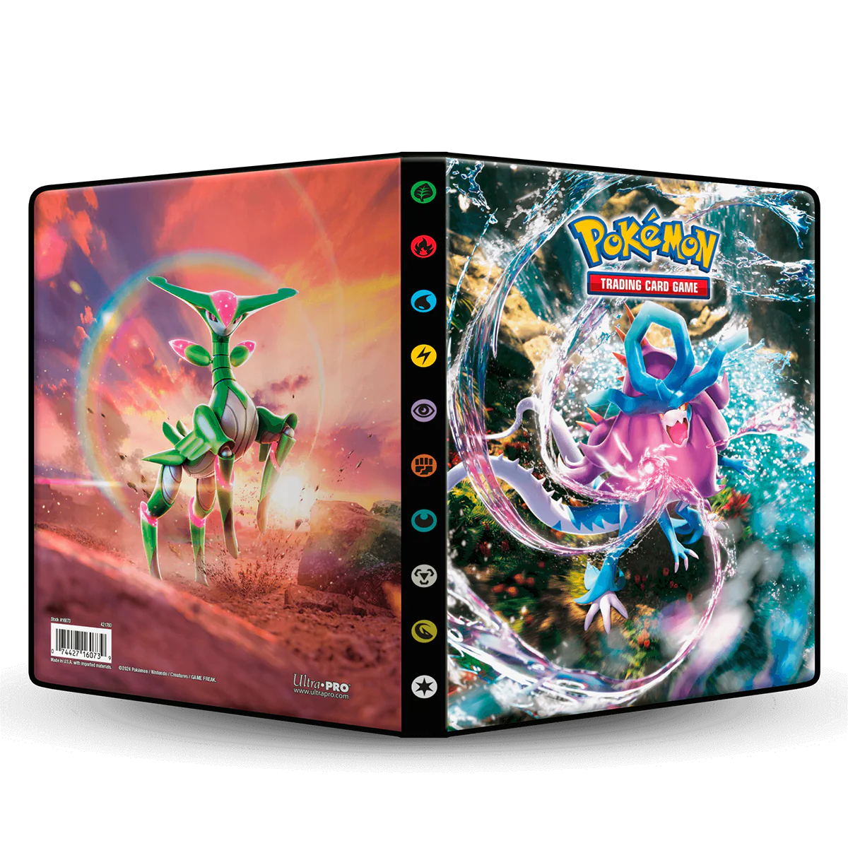 Scarlet and Violet Walking Wake and Iron Leaves 9-Pocket Portfolio for Pokémon