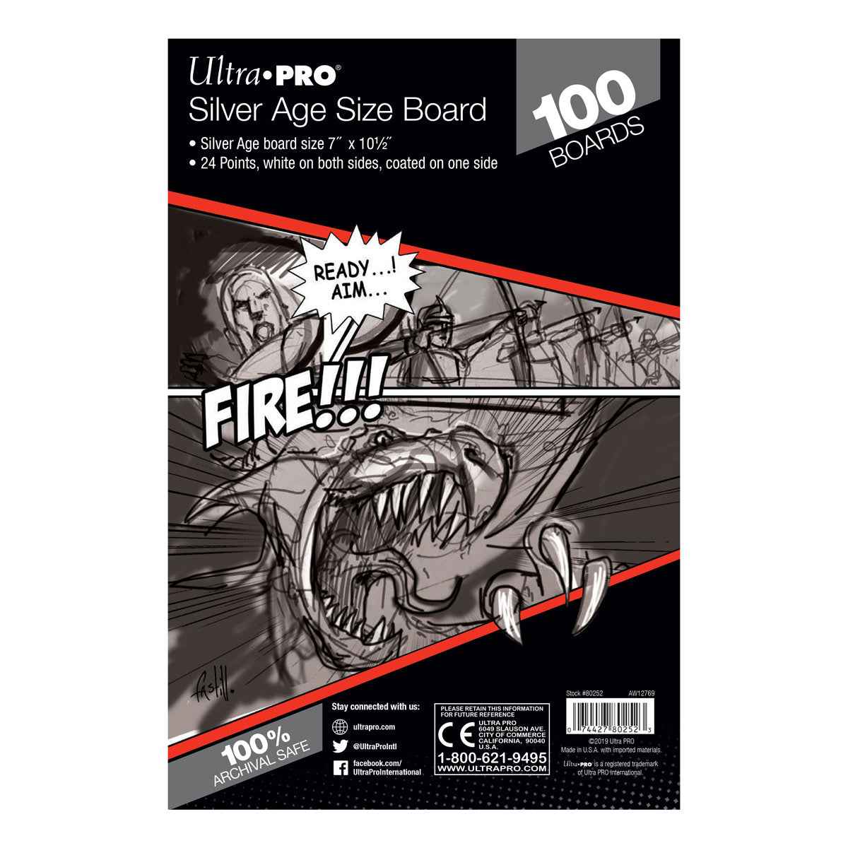 Silver Age Size Comic Boards (100ct)