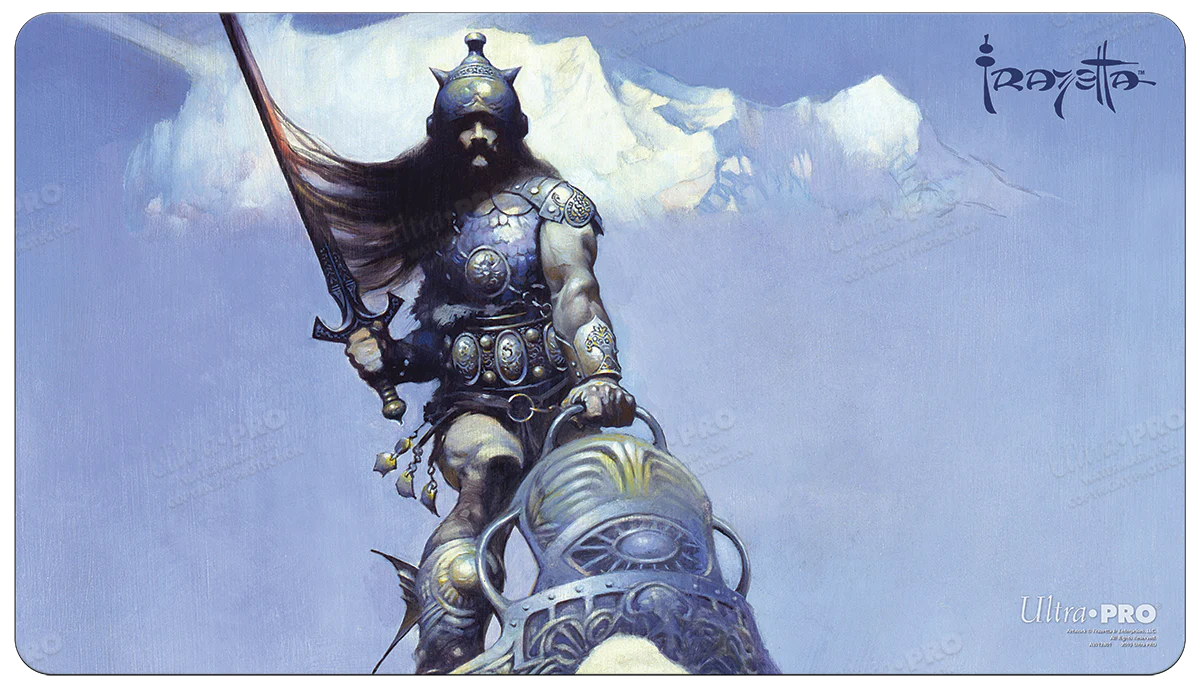 Silver Warrior Standard Gaming Playmat Mousepad by Frank Frazetta