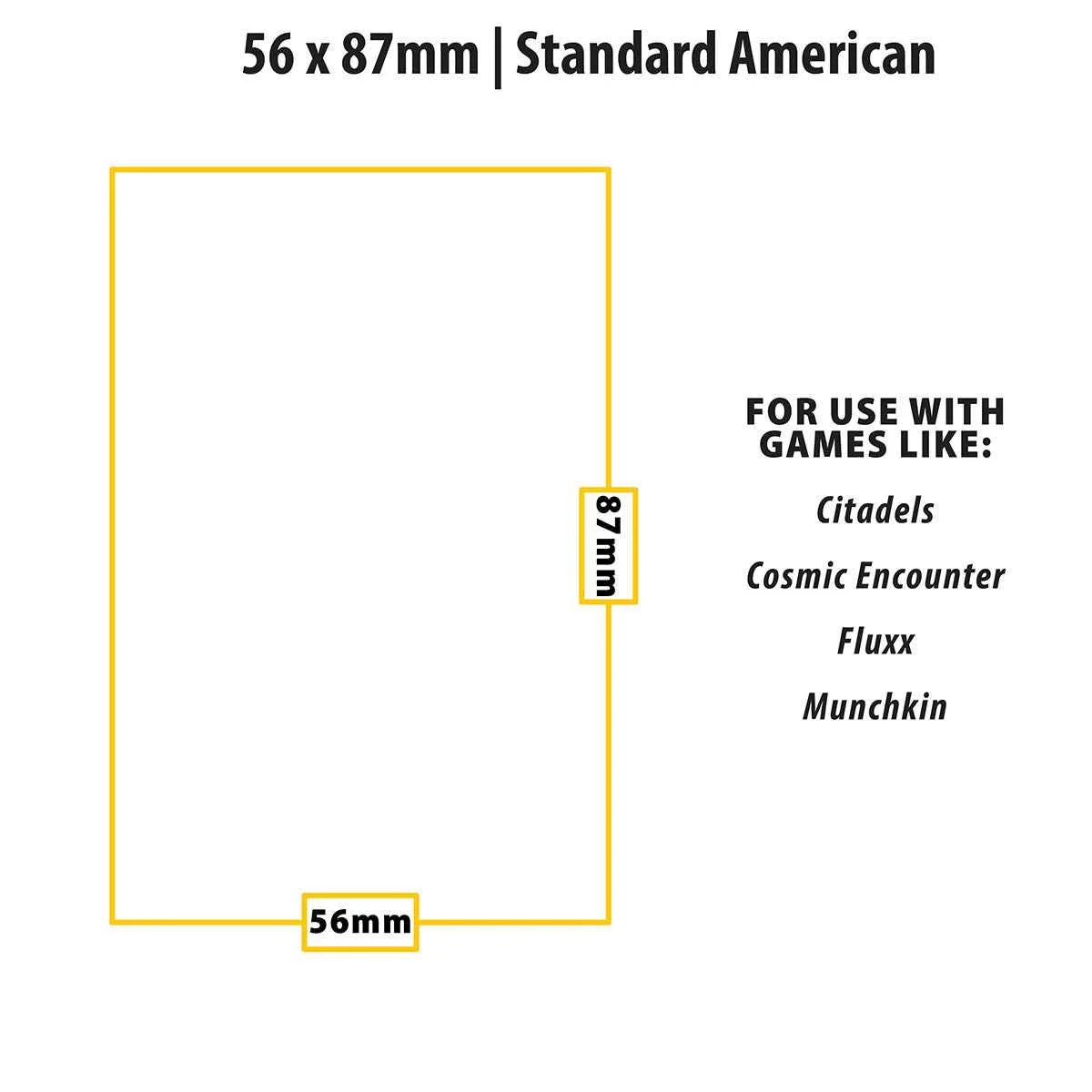 Standard American Board Game Sleeves (50ct) for 56mm x 87mm Cards - Image 2