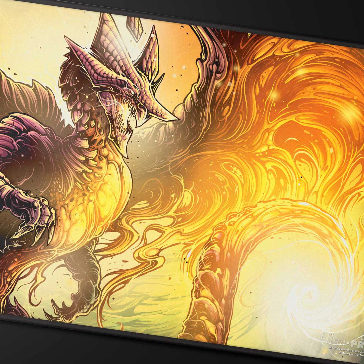 Tarkir Dragonstorm Betor, Kin to All Black Stitched Playmat for Magic: The Gathering - Image 2