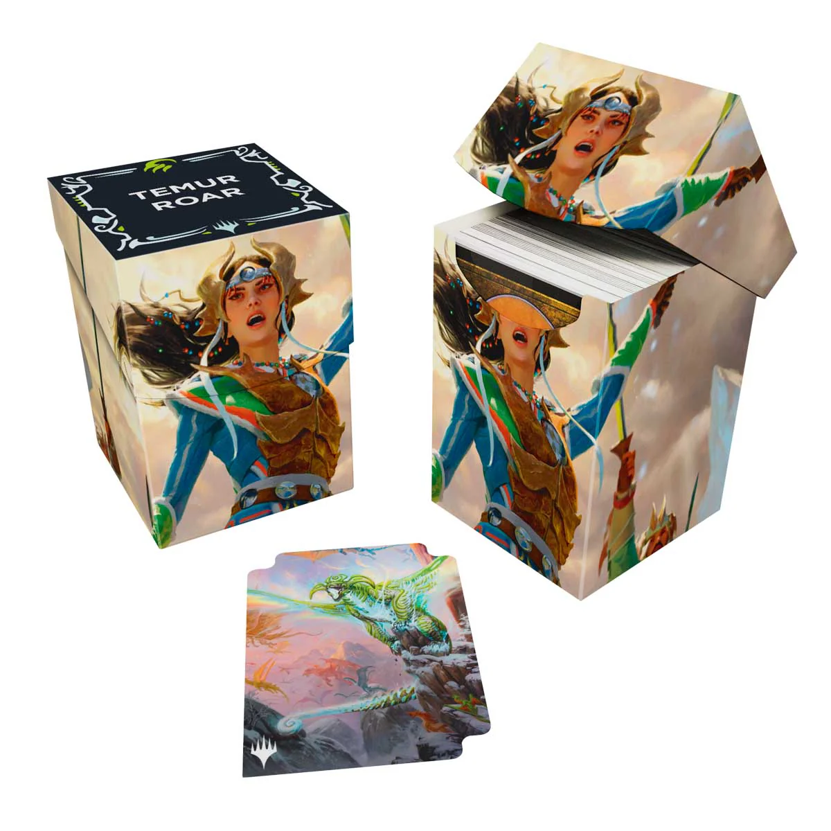 Tarkir Dragonstorm Eshki, Temur’s Roar / Ureni of the Unwritten (Temur Roar Commander Deck) 100+ DECK BOX® for Magic: The Gathering