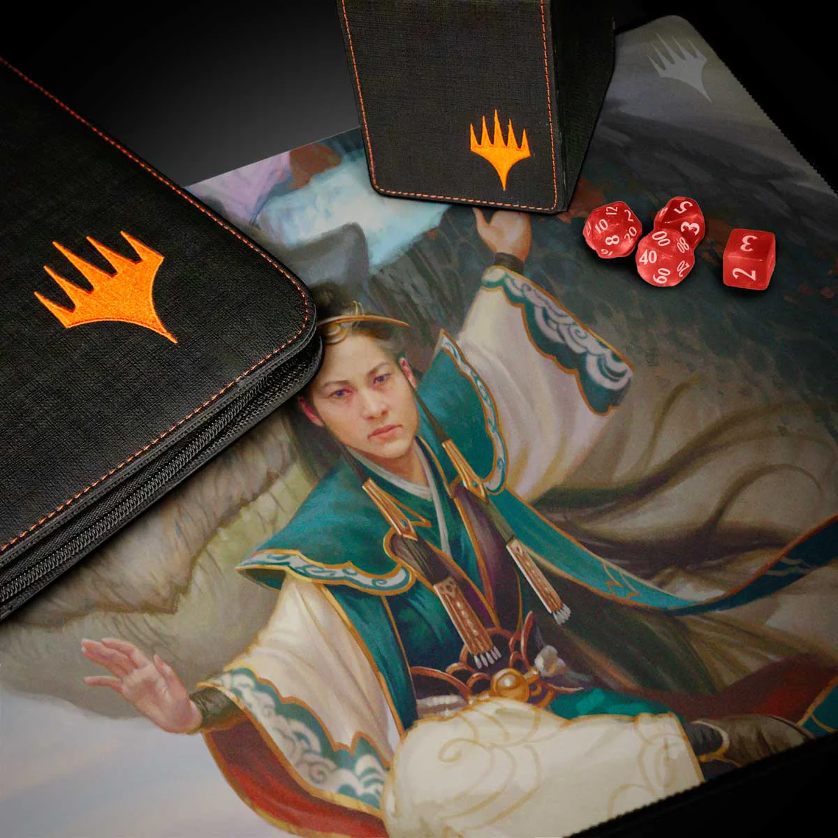 Tarkir Dragonstorm Shiko and Narset, Unified (Jeskai Striker Commander Deck) Playmat for Magic: The Gathering - Image 3