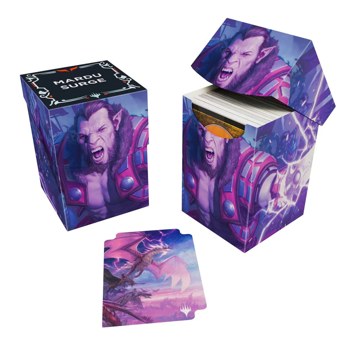 Tarkir Dragonstorm Zurgo Stormrender / Neriv, Crackling Vanguard (Mardu Surge Commander Deck) 100+ DECK BOX® for Magic: The Gathering