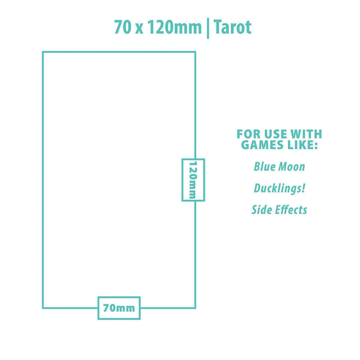 Tarot Sized Board Game Sleeves (50ct) for 70mm x 120mm Cards - Image 2