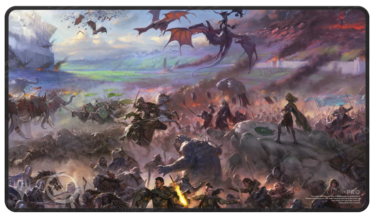 The Lord of the Rings: Tales of Middle-earth Borderless Scene Black Stitched Standard Gaming Playmat for Magic: The Gathering
