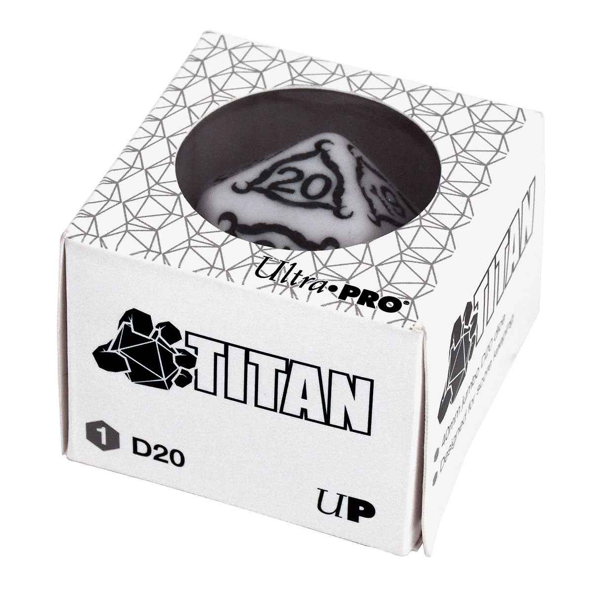Titan Jumbo Ivory D20 RPG Dice - Image 2