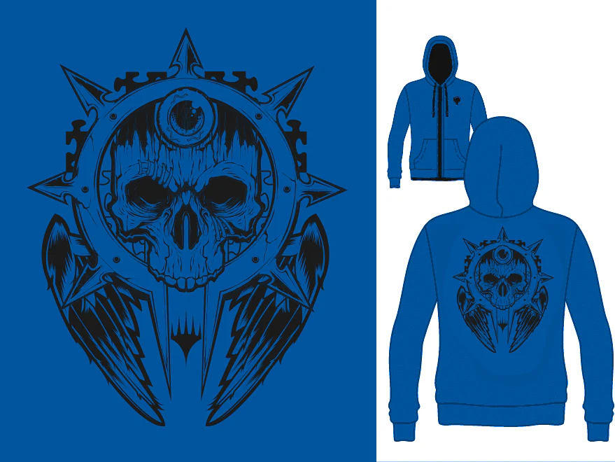 Two-Tone Blue/Black Custom Magic: The Gathering Hoodie