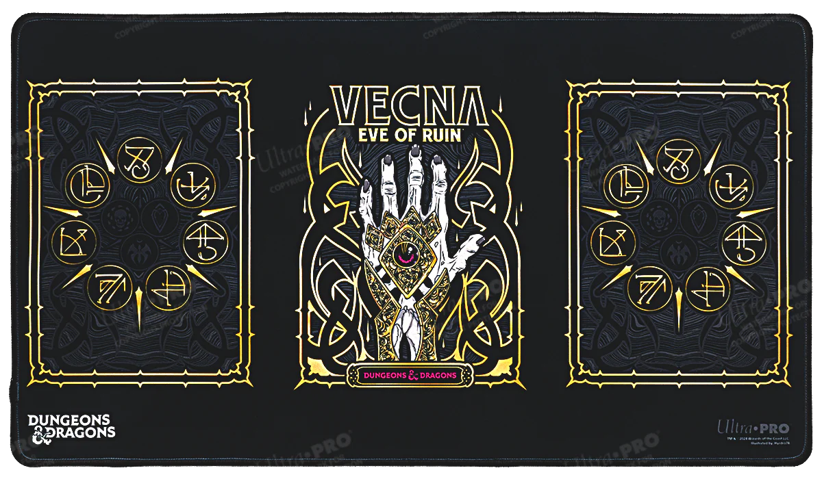 Vecna: Eve of Ruin - Black Stitched Playmat for Dungeons & Dragons