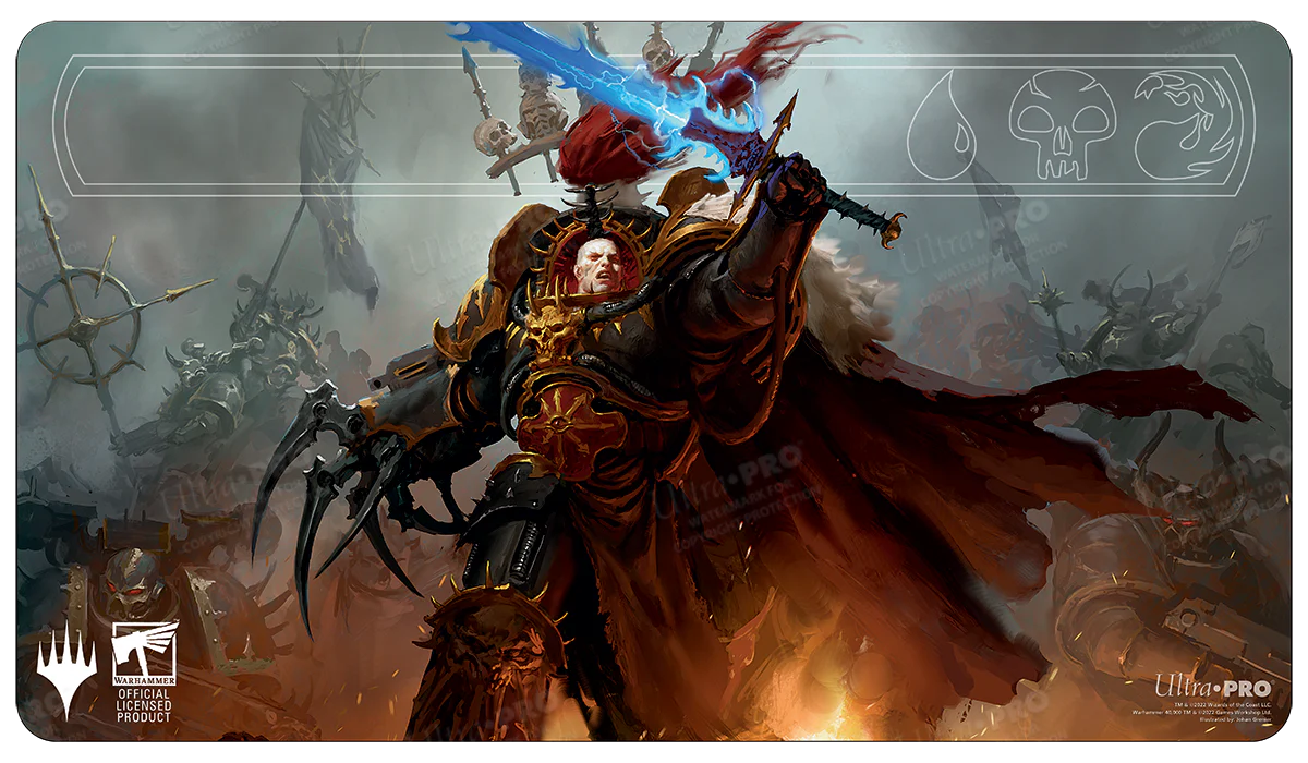 Warhammer 40K Commander Abaddon the Despoiler Standard Gaming Playmat for Magic: The Gathering