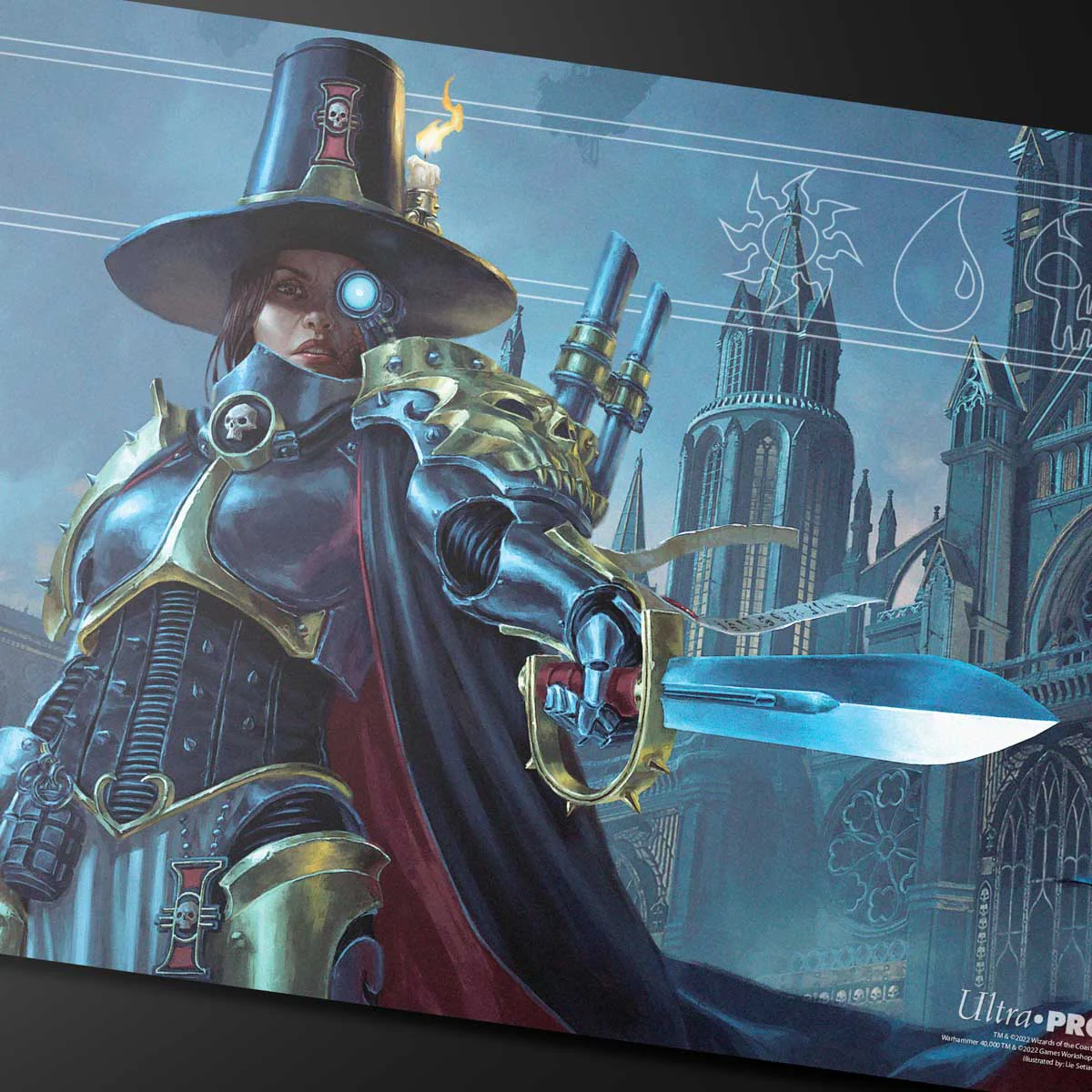 Warhammer 40K Commander Inquisitor Greyfax Standard Gaming Playmat for Magic: The Gathering - Image 2