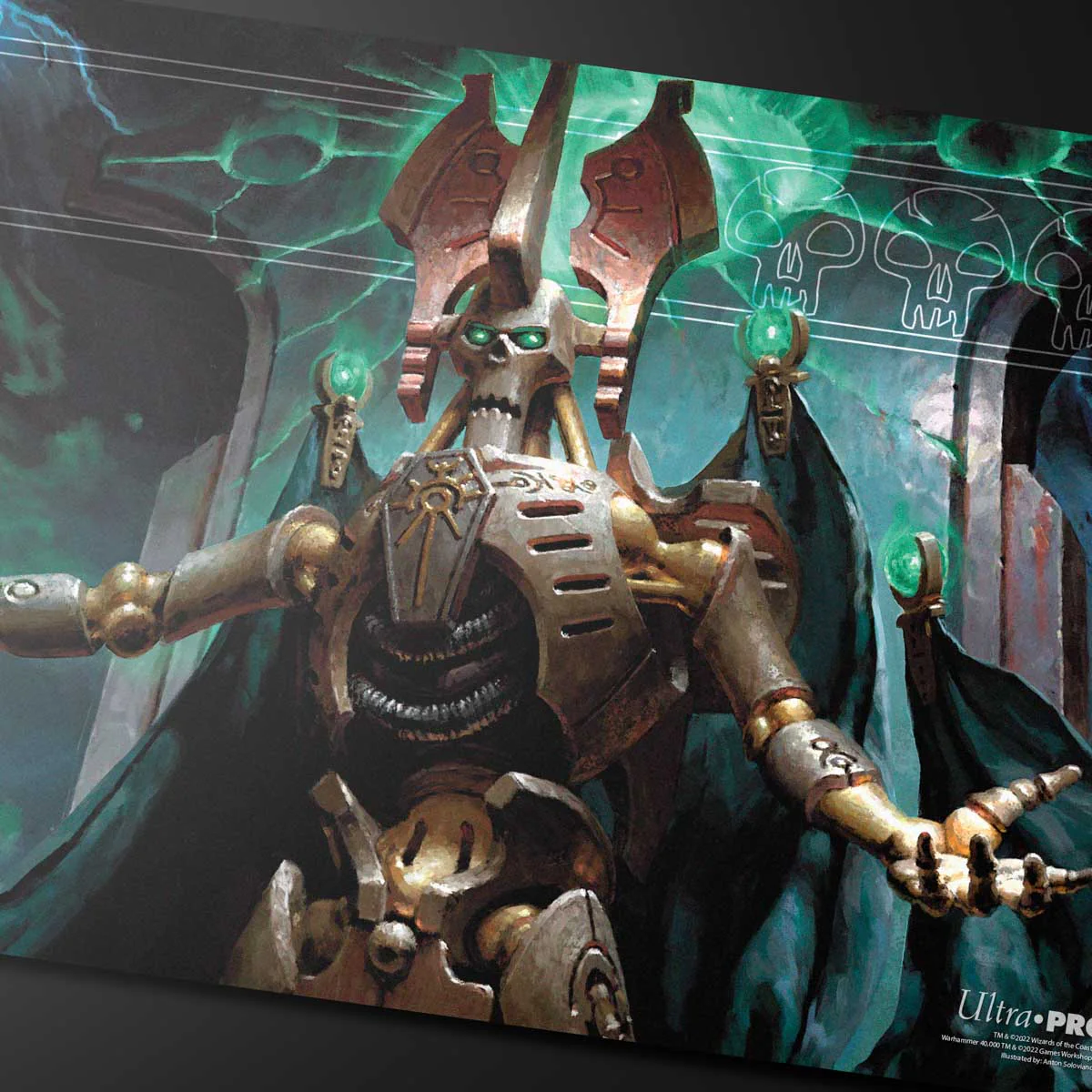 Warhammer 40K Commander Szarekh, the Silent King Standard Gaming Playmat for Magic: The Gathering - Image 2