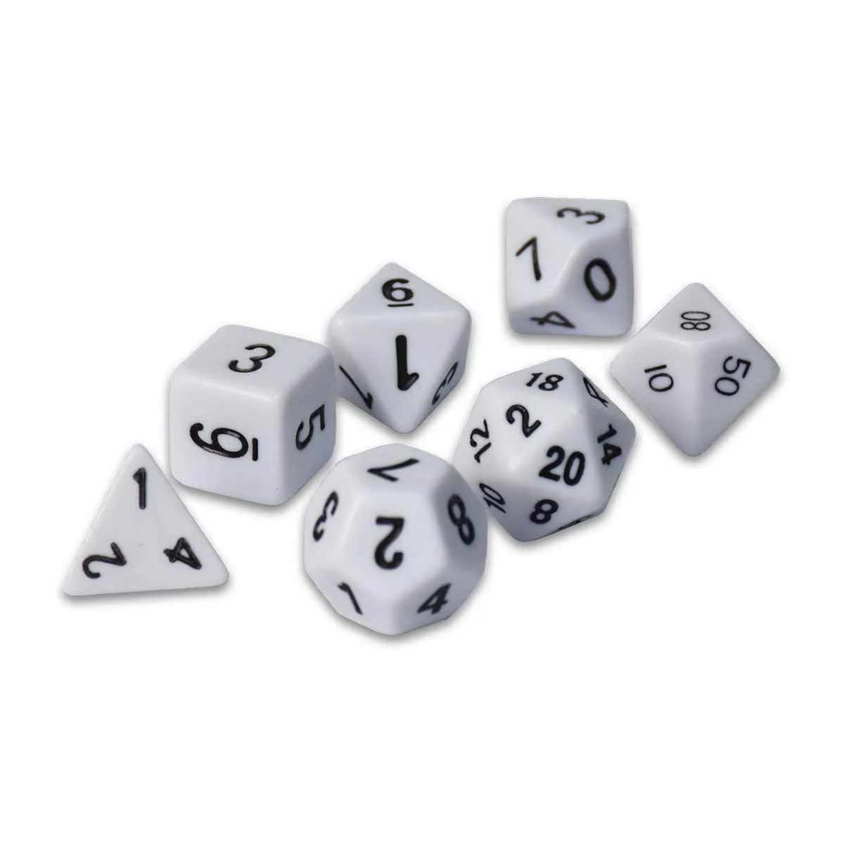 White RPG Dice Set (7ct) - Image 3